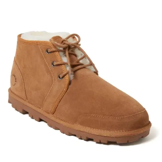 Dearfoams Men's Shepparton Lace Up Shearling Bootie image {5}