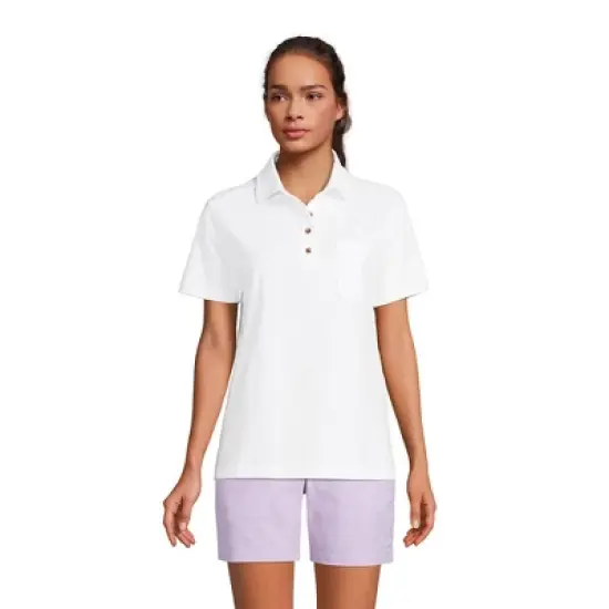 Lands' End Women's Short Sleeve Super T Polo image {4}