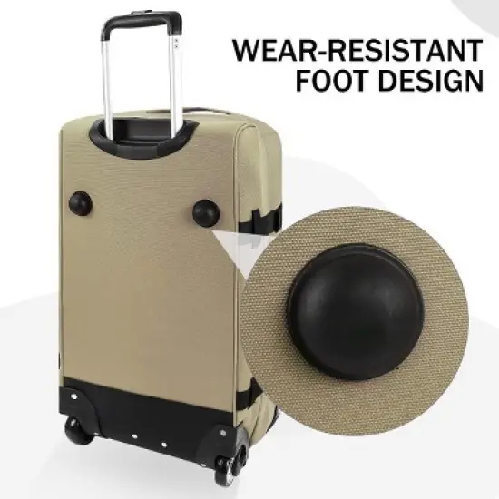 New York Xpress Soft Roller Luggage Set, Wheeled Travel Duffel Luggage, 20" 26" 30" 3PC image {4}