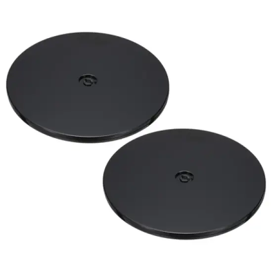 Unique Bargains High-strength Plastic 360-degree Rotating Design Durability Anti-slip Black Swivel Turntable 2 Pcs image {6}
