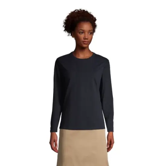 Lands' End School Uniform Women's Long Sleeve Essential T-shirt image {1}