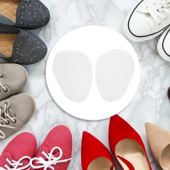 Unique Bargains Soft Dots Forefoot Insole Pads Clear 2 Pairs image {2}