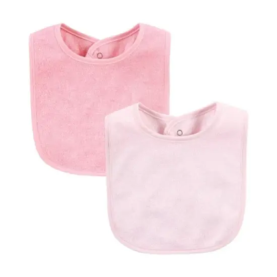 Hudson Baby Infant Girls Rayon from Bamboo Bib with Waterproof Lining 10pk, Pink Mint, One Size image {2}