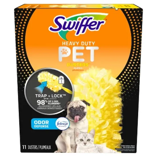 Swiffer Dusters, Pet Heavy Duty Refills with Febreze Odor Defense - Unscented - 11ct image {1}