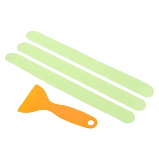 Unique Bargains Non Slip Bathtub Stickers Fluorescent Safety Shower Treads Adhesive Decal Square with Scraper Green 0.66 Ft x 0.8 Inch image {6}