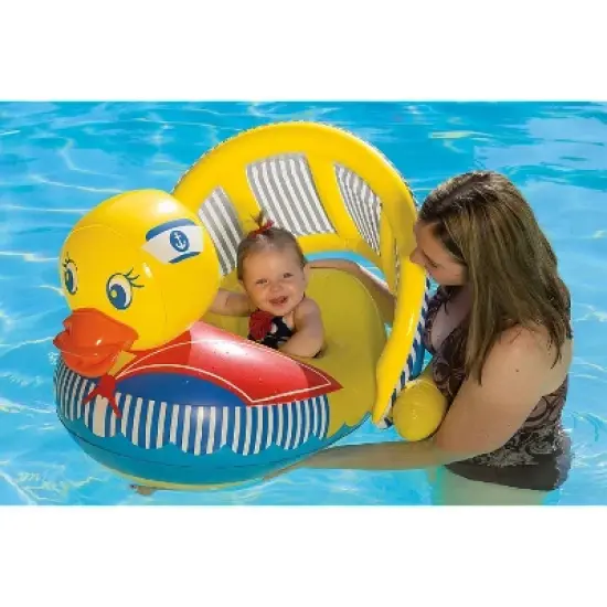 Poolmaster Swimming Pool Duck Baby Rider with Sun Protection image {7}