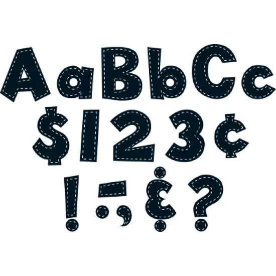 Teacher Created Resources&reg; 4" Fun Font Letters, Black Stitch, 160 Pieces image {1}