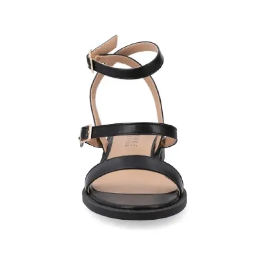 Journee Collection Womens Gigie Ankle Strap Stacked Heel Sandals image {5}