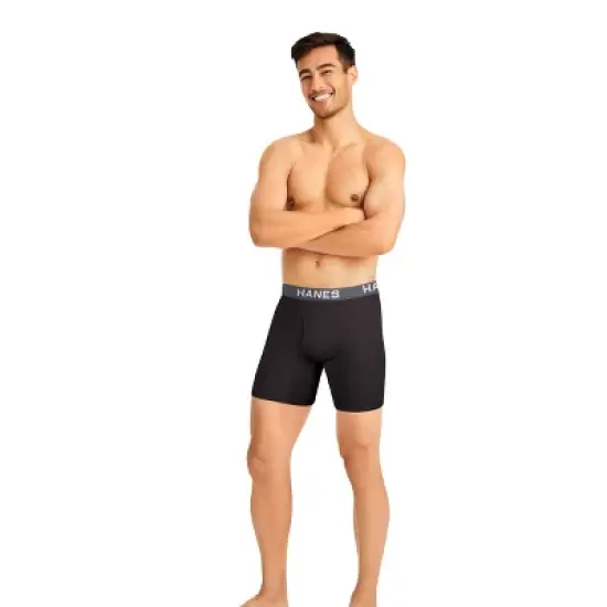 Hanes Premium Men's Comfort Flex Fit Boxer Briefs 3pk - Blue image {3}