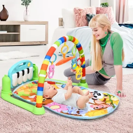 Baby and Toddler Learning Toys Activity Play Mat for Sit Lay Down Infant Tummy Time image {2}