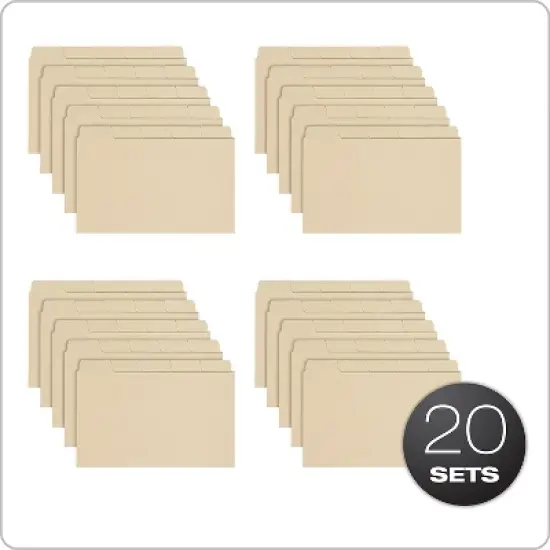 Oxford Index Card Dividers 3" x 5" Manila 100/Pack (40352) image {3}