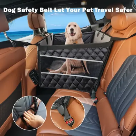 JOEJOY Dog Car Seat for Large Dogs, Car Booster Seat for Pet Travel with Waterproof Pad, Seat Dog Hammock image {4}