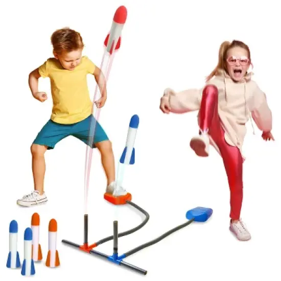 ArmoGear Dual Launchers Rocket Launcher for Kids, White image {1}