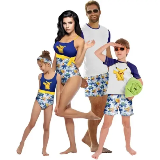 Pokemon Pikachu Girls One Piece Bathing Suit Little Kid to Big Kid image {2}