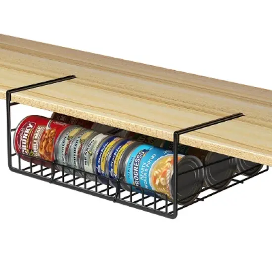 Sorbus Under Cabinet Can Storage Shelf &ndash; Pantry Organizer with Divider for Canned Goods image {7}