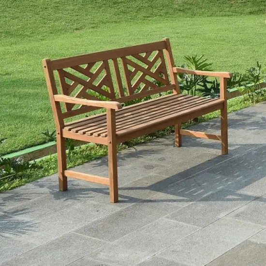 Cambridge Casual Isla Teak  Patio Garden Bench image {2}