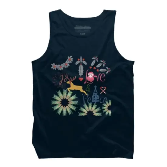 Men's Design By Humans Colorful Christmas Collage  By famenxt Tank Top image {5}