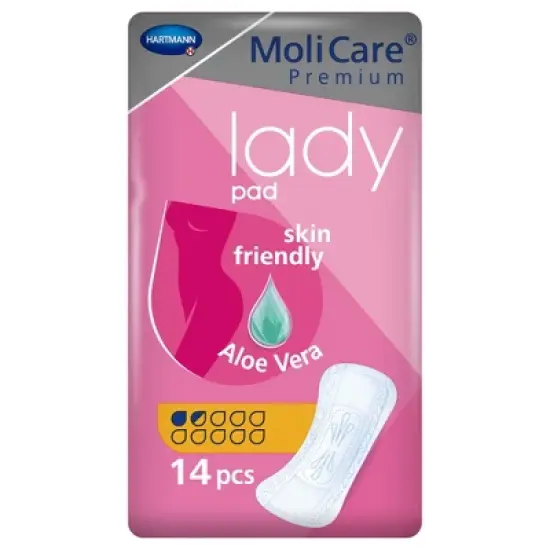 MoliCare Premium Lady Bladder Control Pads, Light Absorbency, 3.5 in x 10.5 in, 14 Count, 1 Pack image {3}