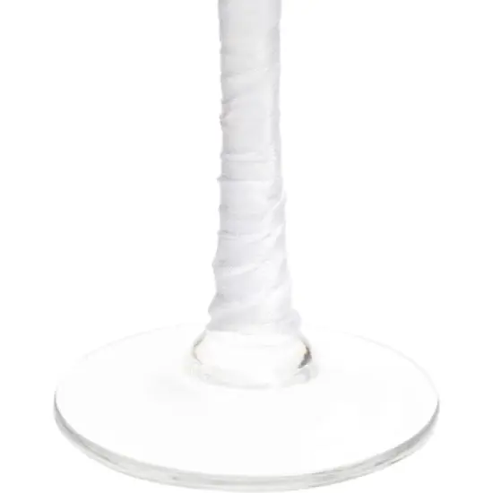 Sparkle and Bash Set of 2 Mr. & Mrs. Wedding Toasting Glasses, Bride and Groom Rhinestone Champagne Flutes in White image {6}