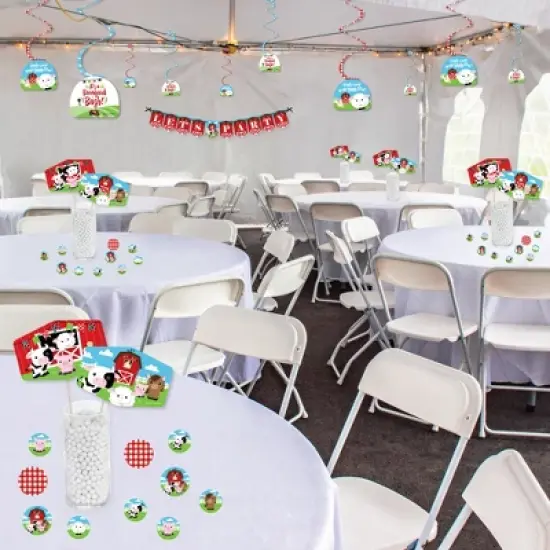 Big Dot of Happiness Farm Animals - Barnyard Baby Shower or Birthday Party Supplies Decoration Kit - Decor Galore Party Pack - 51 Pieces image {2}