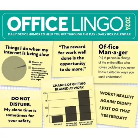 Willow Creek Press 2024 Daily Desk Calendar 5.2"x6.2" Office Lingo image {1}