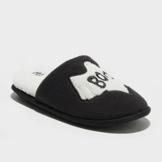 dluxe by dearfoams Women's Halloween Ghost Slippers - Black image {3}