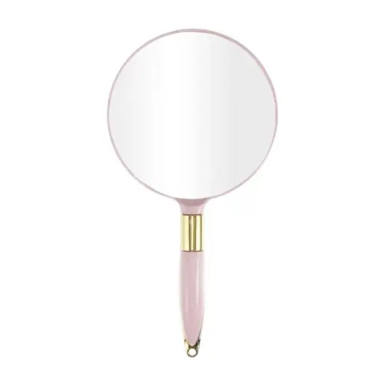 Unique Bargains Women's Hand Mirror with Handle Round 4.7" W x 9.5" L 1 Pc image {6}