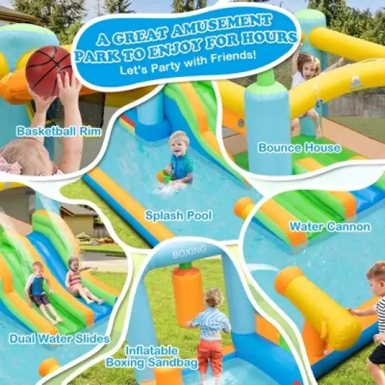 Costway Inflatable Water Slide Giant Kids Bounce House Park Splash Pool without Blower image {4}