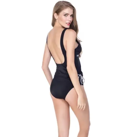 Women's V-Neck Bikini Set - Ruffled Top Bathing Suits with U-Back Design & High-Waisted Ruched Swim Bottom, Two-Piece Swimsuits for Women - Tirrinia image {2}