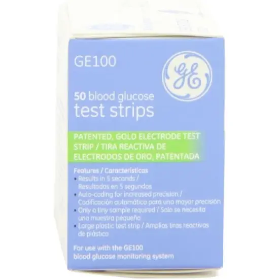 GE100 BLOOD GLUCOSE TEST STRIPS 50 CT image {3}