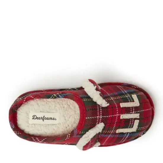 Dearfoams Kid's Remy Plaid Lil Bear Family Clog Slipper image {3}