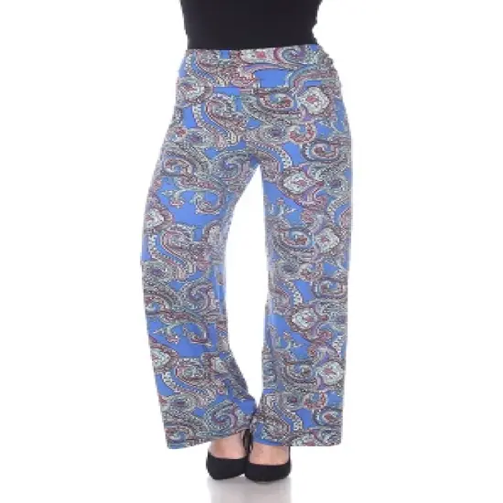 Women's Paisley Printed Palazzo Pants - White Mark image {7}