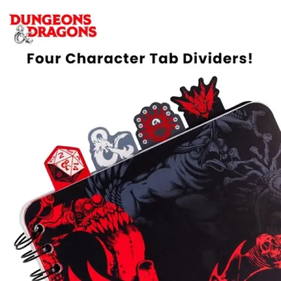 Inkology, LLC Dungeons & Dragons Monsters 4-Tab Spiral Notebook With 160 Dotted Sheets image {1}