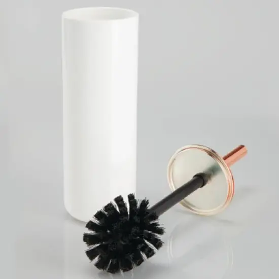 mDesign Plastic/Stainless Steel Toilet Bowl Brush and Holder image {3}