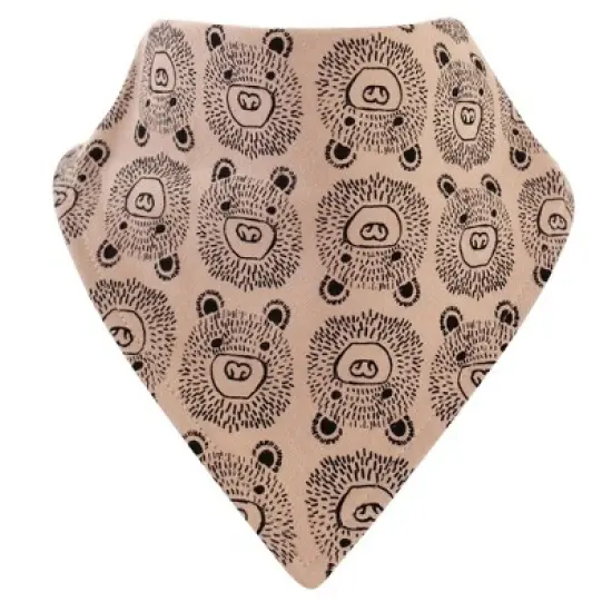 Hudson Baby Infant Boy Cotton Bib and Sock Set 5pk, Black Bear, One Size image {3}