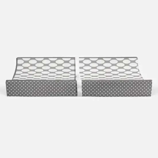 Bacati - MixNMatch Gray Large Dots Changing Pad Cover image {5}