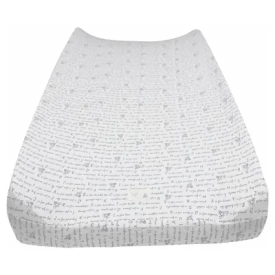 Burt's Bees Baby&reg; Organic Changing Pad Cover - Alphabet Bee - Gray image {2}