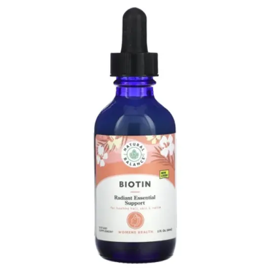 Natural Balance Biotin Liquid 5000mcg | Healthy Hair Supplement | Skin Health & Strong Nails Support | 2 oz, 60 Servings image {4}