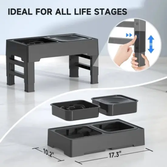 Els Pet 2L 2-in-1 Elevated Feeding Station Slow Feeding and Floating Dog and Cat Bowl image {6}