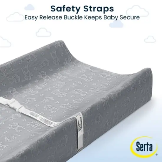 Serta Perfect Sleeper Changing Pad with Plush Cover - Gray image {7}