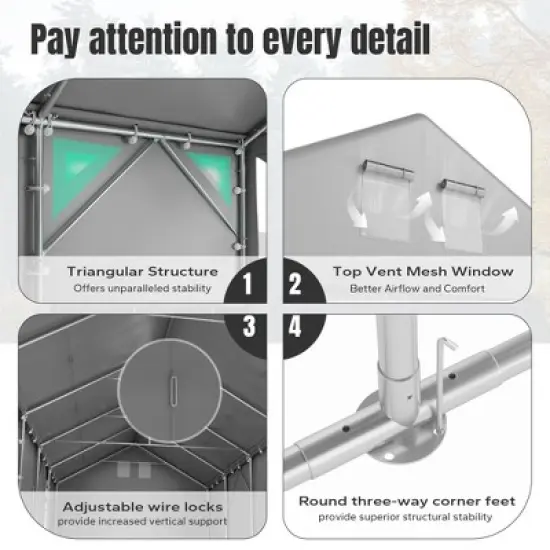 Captiva Designs 13&rsquo;x26&rsquo; & 13&rsquo;x32&rsquo; Heavy-Duty Canopy Tents &ndash; Waterproof, UV Resistant with Vents & Sidewalls for Events, Markets, Weddings, and Parties image {11}