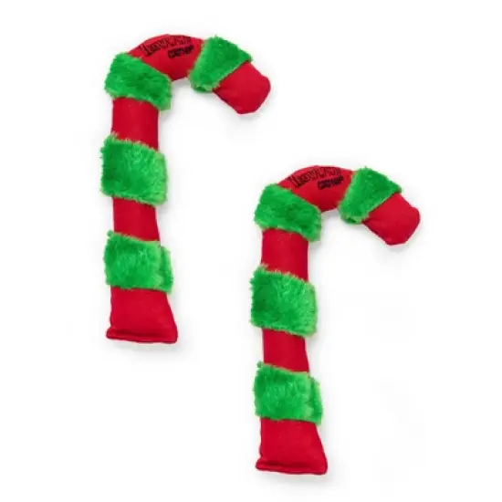 Yeowww! 100% Organic Catnip Candy Cane Cat Toy - 2 Pack image {2}