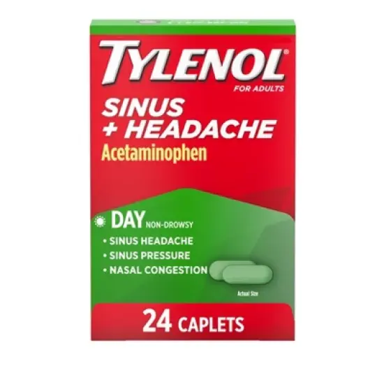Tylenol Acetaminophen Sinus + Headache Caplets - 24ct image {9}