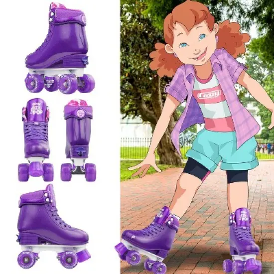 Crazy Skates Adjustable Roller Skates For Girls - Glitter Pop Collection - Size Adjustable To Fit Four Sizes image {5}