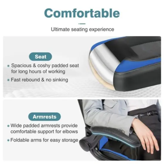 FIRNEWST Next - Level Gaming Comfort: PU Leather Ergonomic Chair with Adjustable Flip - up Armrests image {3}