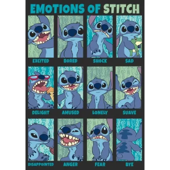 Women's Lilo & Stitch Emotions Of Experiment 626 T-Shirt image {1}