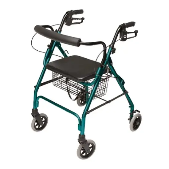 Graham Field Lumex Walkabout Lite Rollator with Seat and Wheels w/ Ergonomic Hand Grips & adjustable Handle Height for Everyday Use image {6}