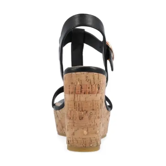 Journee Collection Womens Matildaa Tru Comfort Foam Buckle Platform Wedge Sandals image {2}