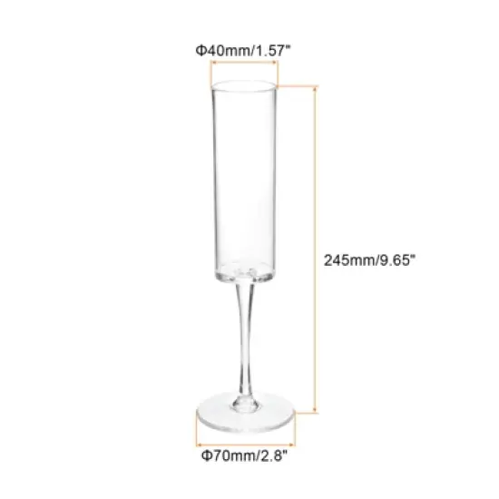 Unique Bargains Lightweight Elegant Long Stem Champagne Flutes 1 Pc image {1}