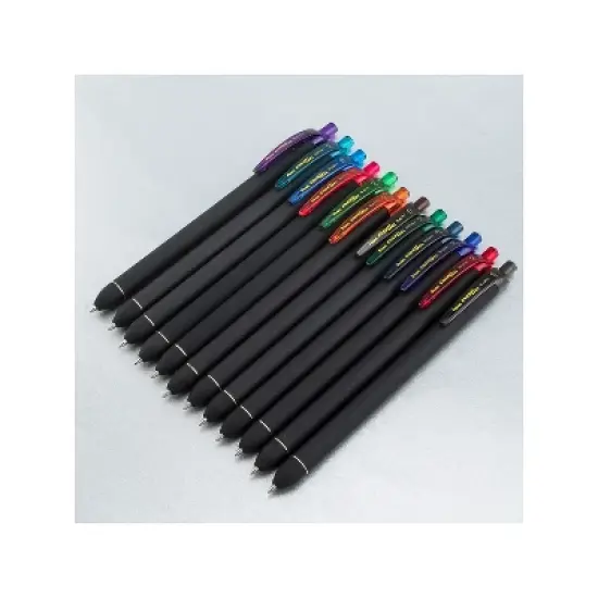 Pentel EnerGel Kuro Retractable Gel Pen Medium Point 0.7mm Assorted Ink 12/Pack (BL437R1BP12M) image {1}